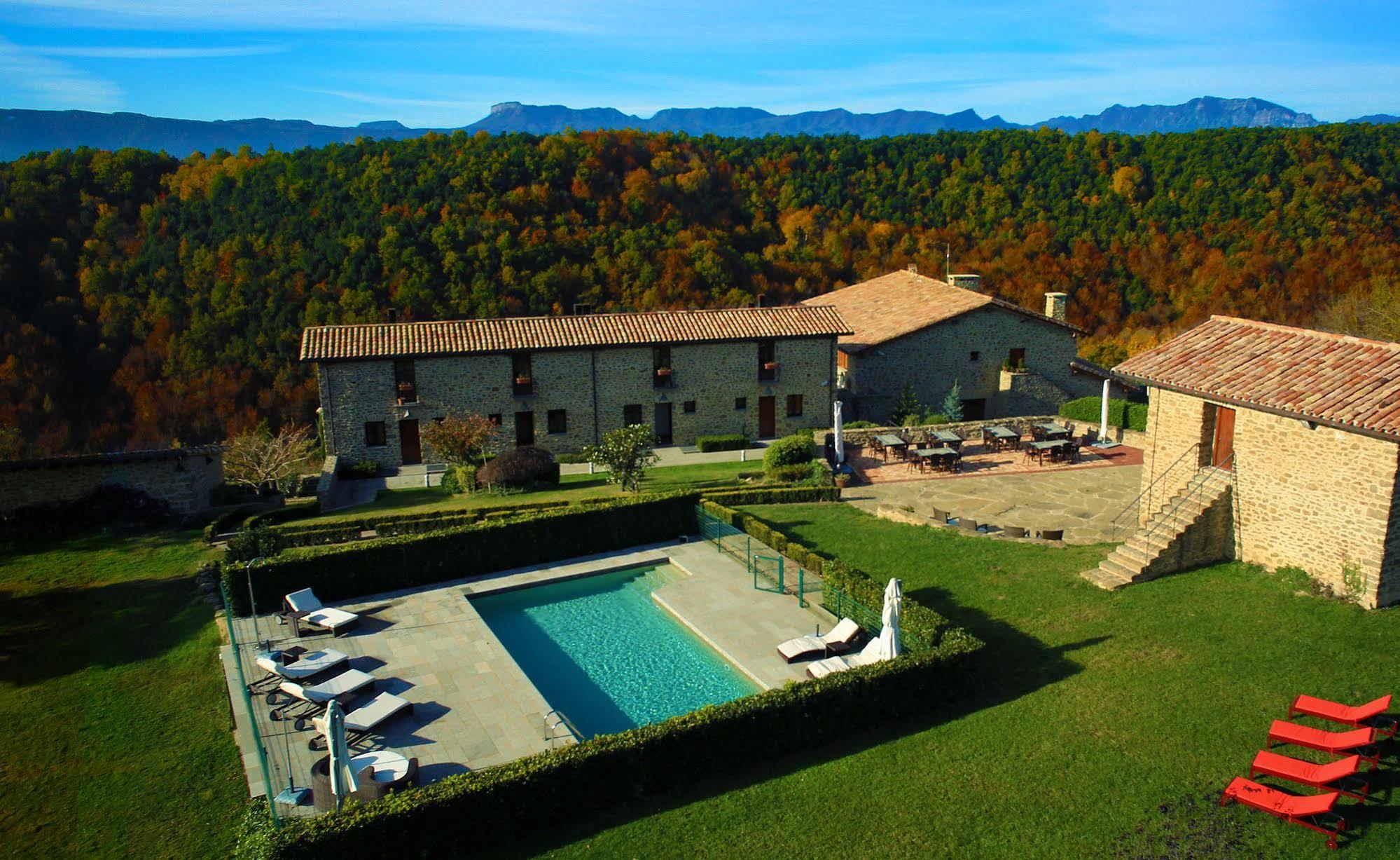 Hotel Restaurante El Ventos Sant Felíu de Pallarols Buitenkant foto